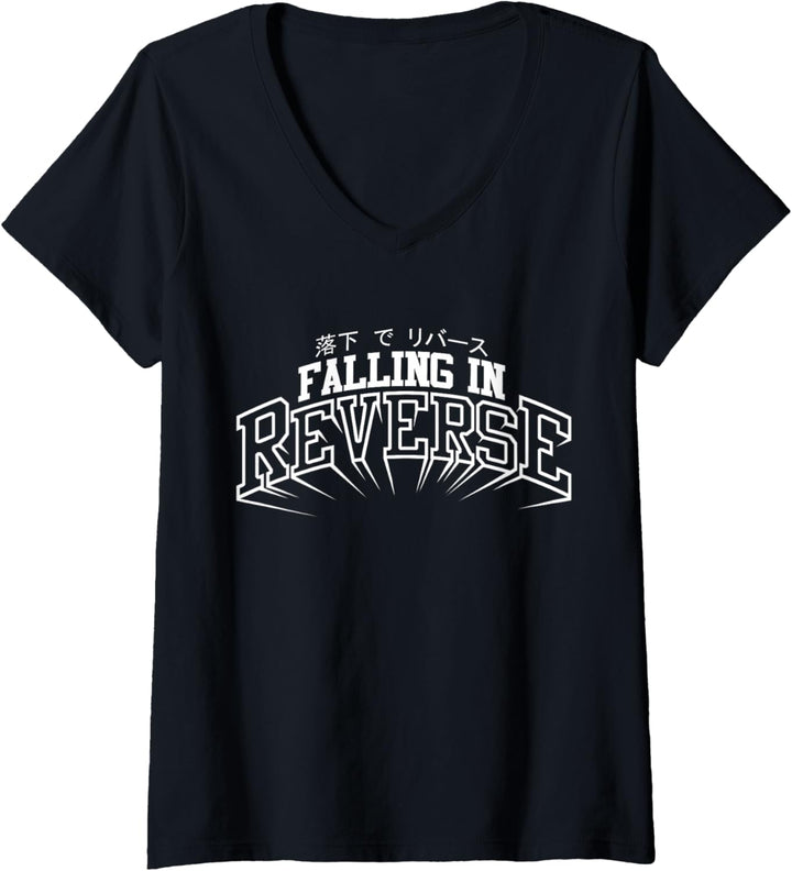Falling In Reverse - Official Merchandise - Japan Arc T-Shirt mit V-Ausschnitt