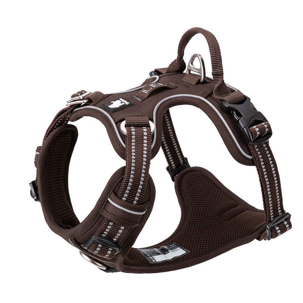 True Love Hundegeschirr, kein Ziehen, verstellbar, reflektierend, weiches Nylon, für kleine und gros