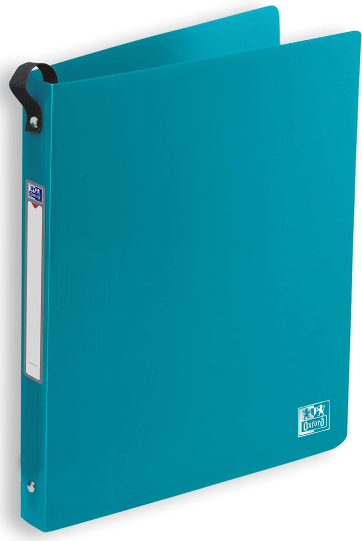 Oxford Ringbuch A4, Rückenbreite 3 cm, 2 Ringe, Kunststoff, 5 Farben, 18 Stück Ringbücher, Ringbüche