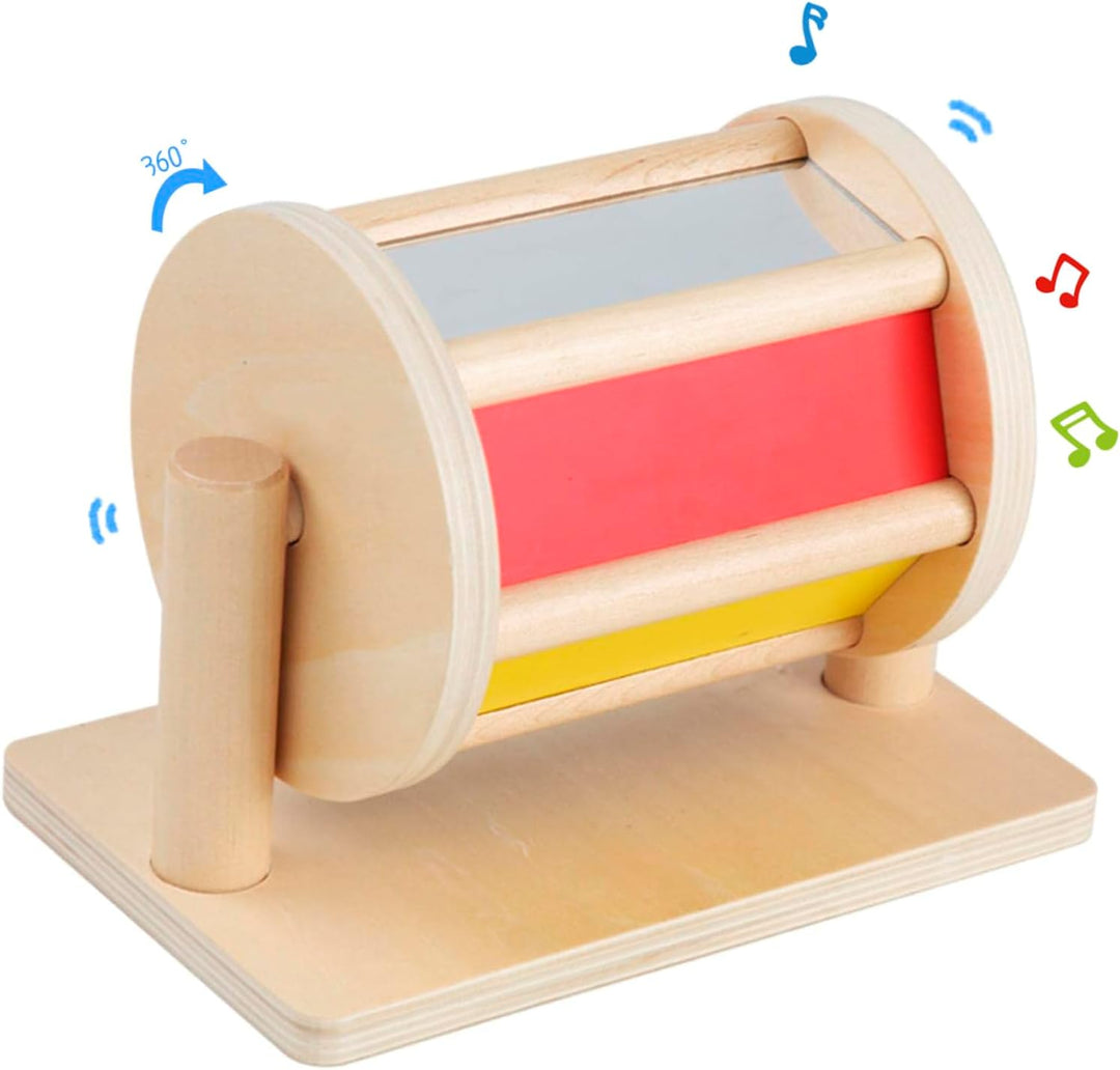 YAANI Montessori Spinning Drum Montessori Spielzeug für Säugling 6-12 Monate 1 Jahr alte Babys Klein