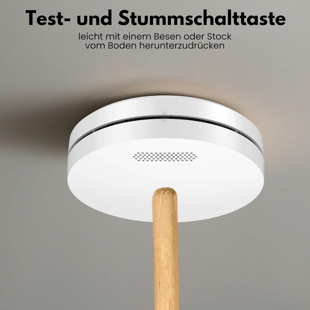 Rauchmelder Vernetzt - 10 Jahre Batterie - Aroha Link Rauchwarnmelder - Feuermelder Vernetzbar, Bran