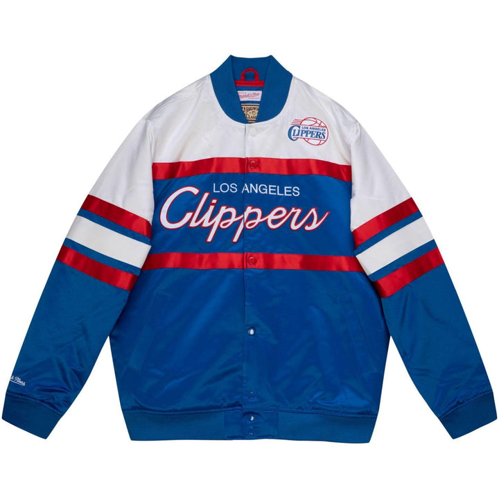 Mitchell & Ness Los Angeles Clippers Special Script Heavyweight Satin NBA Jacke S Blau,Weiss, S Blau