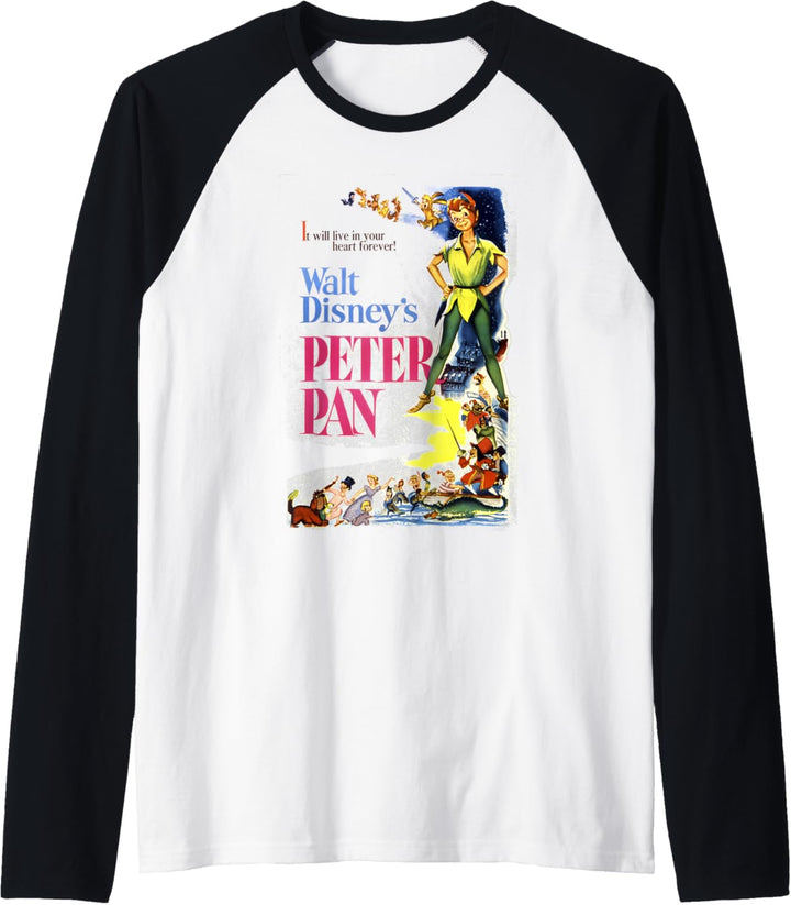 Disney Peter Pan Vintage Poster Raglan