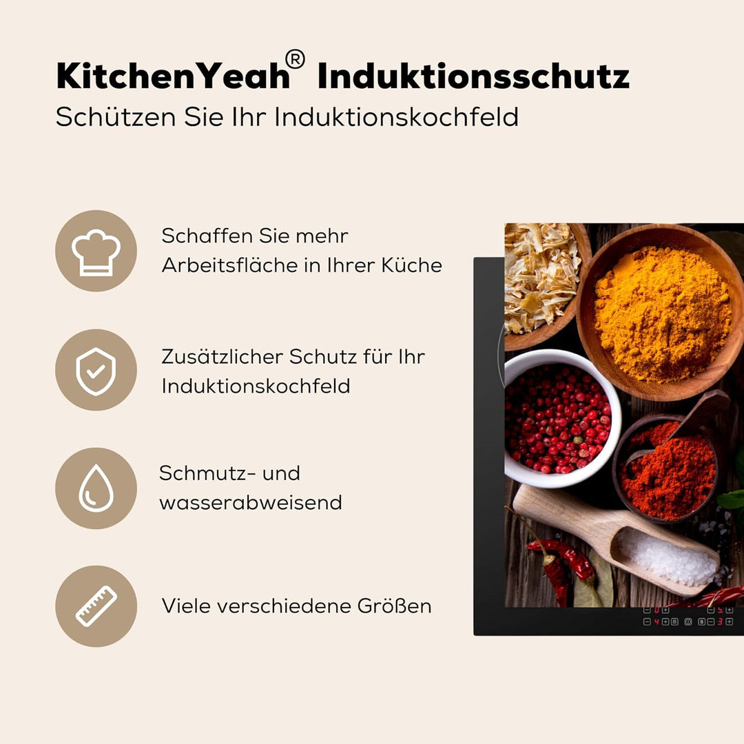 KitchenYeah© Herdabdeckplatte Einteilig Induktionsmatte Küche Abdeckung Ceranfeld Herd Abdeckplatte