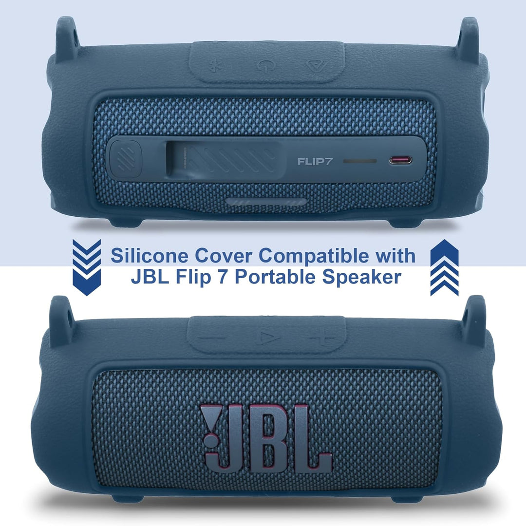 co2CREA Silikonhülle Tragetasche Case für JBL Flip 7 kabelloser tragbarer Bluetooth-Lautsprecher, Nu