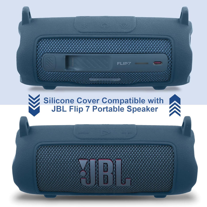 co2CREA Silikonhülle Tragetasche Case für JBL Flip 7 kabelloser tragbarer Bluetooth-Lautsprecher, Nu