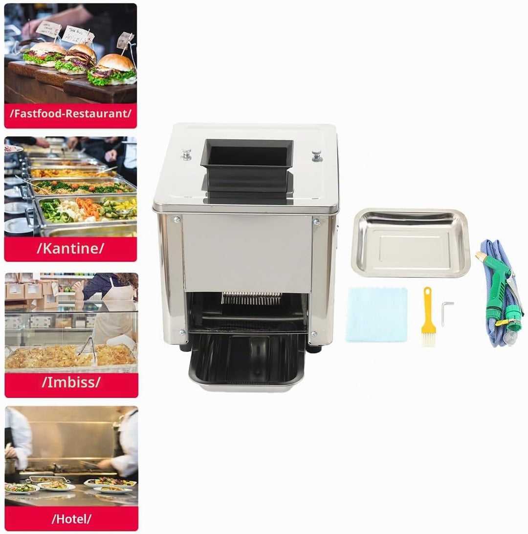 Fleischschneidemaschine Kommerzieller Fleisch Allesschneider 850W, Elektrische Aufschnittmaschine Le