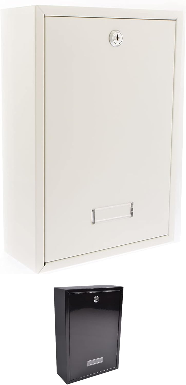 Sterling MB11BK MB11 Forth Briefkasten aus Stahl für hinten, weiss, 244 x 351 x 98mm 244 x 351 x 98m