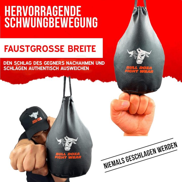 BULL DOZA FIGHT WEAR Ausweichen Reaktionstasche – Faustbreite – 1 kg wenn gefüllt – 2 Meter Seil zum