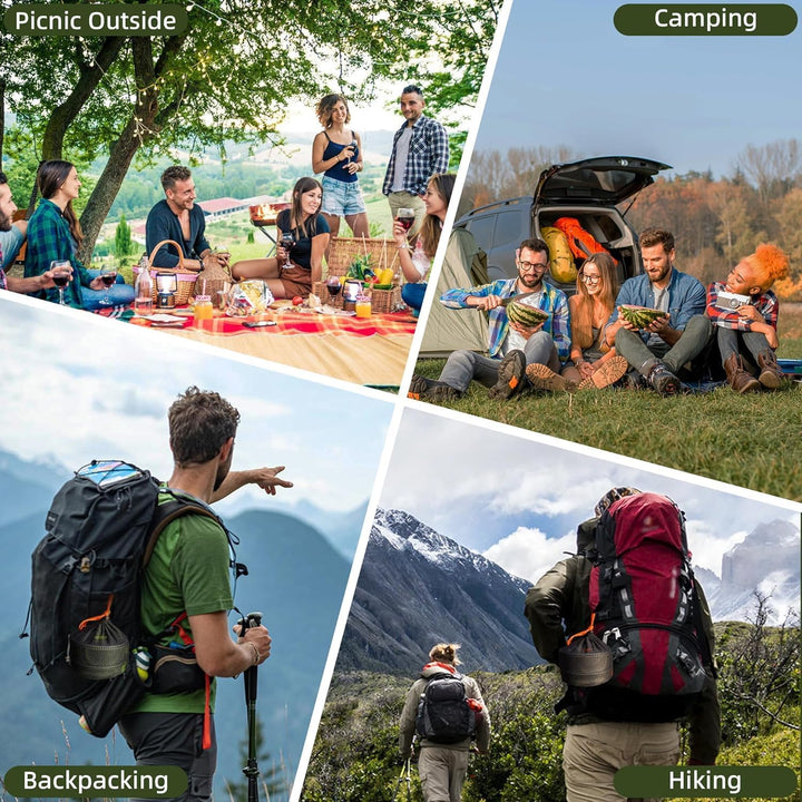 aiGear Camping Kochgeschirr Set/Outdoor Geschirr Set | Camping Topf Kochtopf Tragbar Aluminium | mit