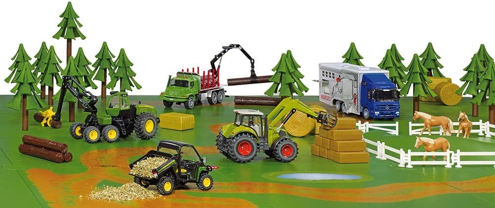 siku 5699, Feldwege und Wald, Kunststoff, Grün, Ideal für den Farmbereich, Feldwege und Wald