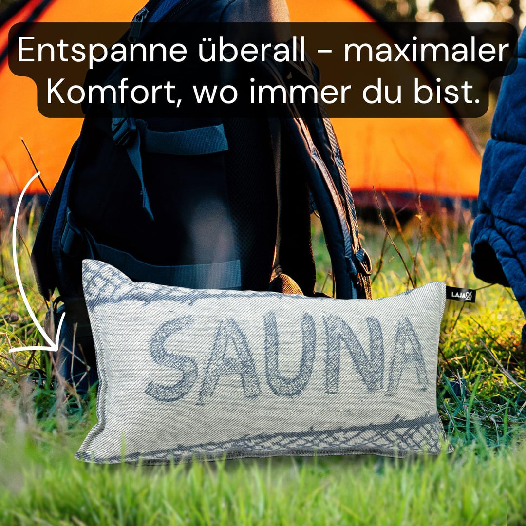 POOL Total Jokipiin Premium Saunakissen 40 x 22 cm | 100% Made in Finland | ReisekissenLeine