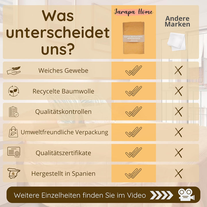 Jarapa Home Tagesdecke Baumwolle Wohndecke – Sofadecke Sofaüberwurf Bettüberwurf Überwurfdecke für S