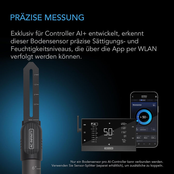 AC Infinity - Bodensensorsonde für KI-Controller, Überwachung, Bodensensor