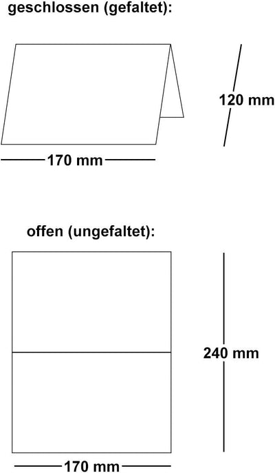 500 Faltkarten B6 - Rosa - Blanko Doppel-Karten - 12 x 17 cm - sehr formstabil - für Drucker geeigne