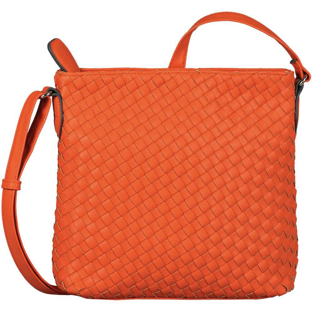 Gabor Emilia Crossbag, Damen Umhängetasche Bags, geflochtene Obermaterial in Orange., Orange