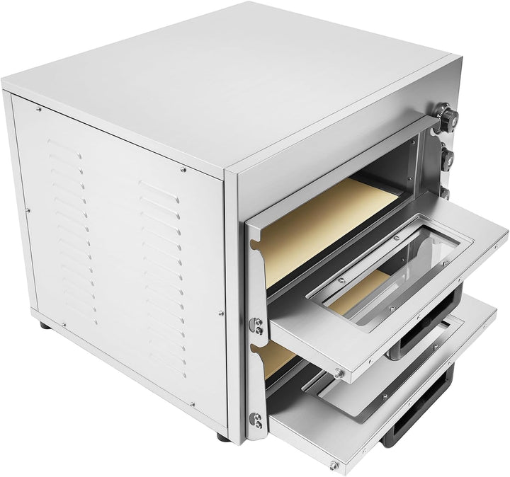 Pizzaofen Backofen Doppel Pizzaofen Elektrisch Gastro Pizza-ofen Mehrzweck Pizzamaker Kommerzieller