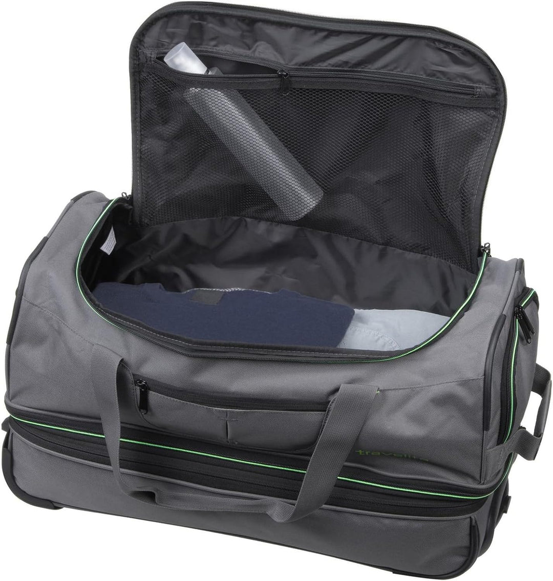 travelite 2-Rad Trolley Reisetasche Gr. S mit Dehnfalte, Gepäck Serie BASICS: Weichgepäck Reisetasch