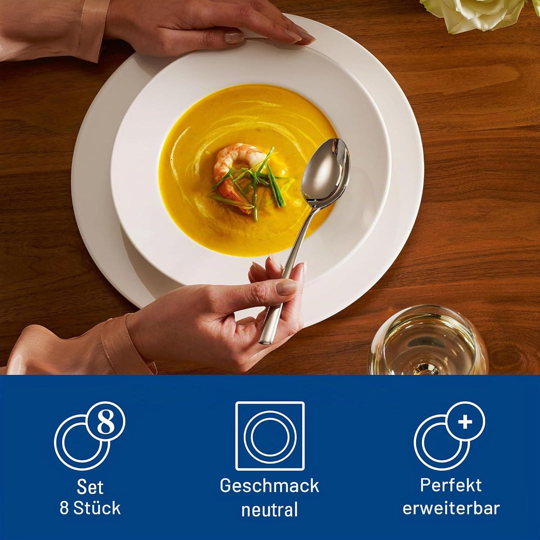 Villeroy und Boch - For Me Dinner-Set, 8 tlg., das Allround-Talent, Premium Porzellan, spülmaschinen