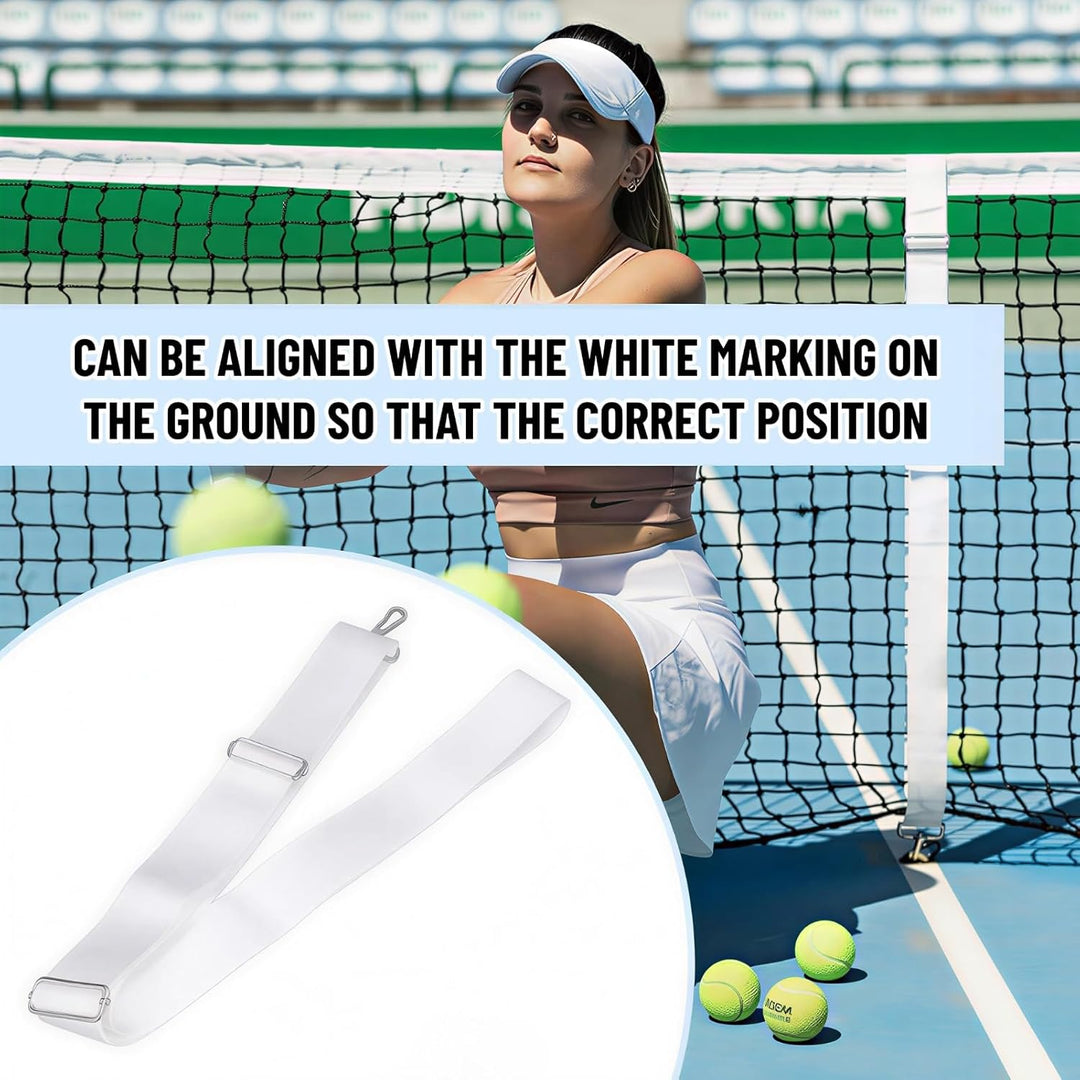 VGEBY Tennisnetzgurt, Tennisnetz-Mittelgurt, Verstellbare Tennisnetz-Mittelgurte, Edelstahlschnalle