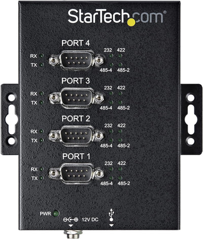 StarTech.com 4 Port industrieller USB auf RS232/ 422/ 485 Serieller Adapter - 15kv ESD Schutz - USB