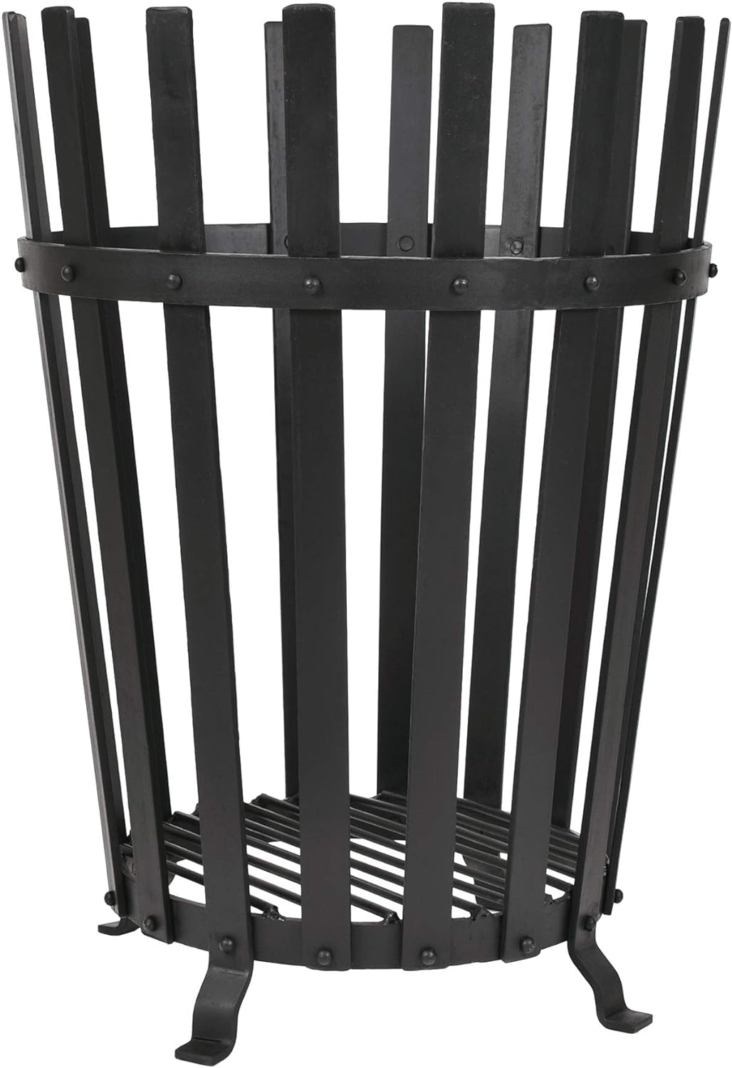 Battle-Merchant Feuerkorb gross rund 6mm Stahl geschmiedet vernietet 1a Qualität Feuerschale Feuerst