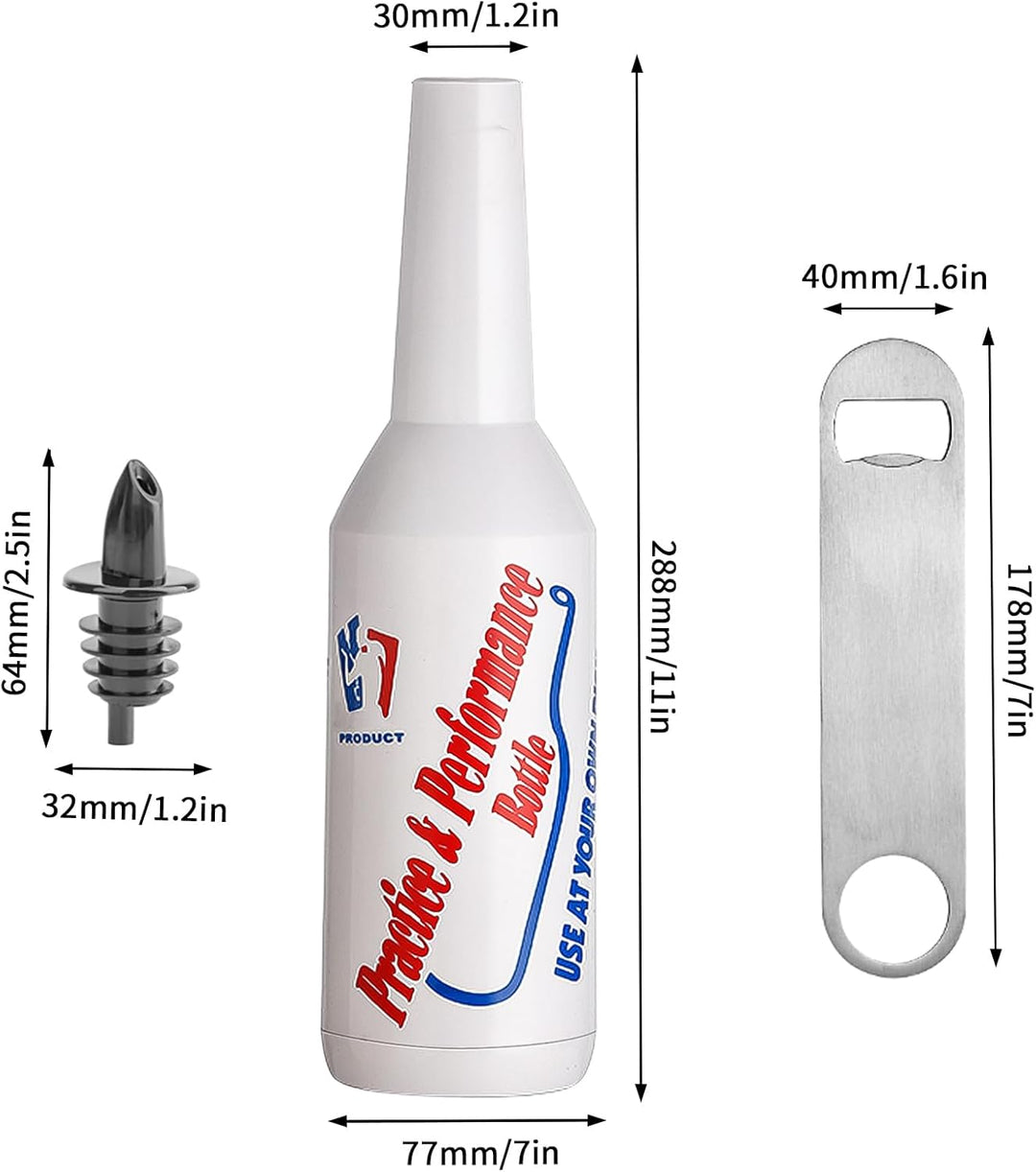 SuproBarware Flair Bottle 3er-Set – Cocktail-Shaker, Trainingsflasche, Flair Barkeeper-Übungs- und L