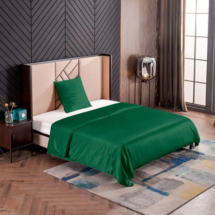 THXSILK Seidenbettwäsche Set 2 teilig, Bettbezug 155 x 220 cm und 80 x 80 cm Kissenbezug, Hypoallerg