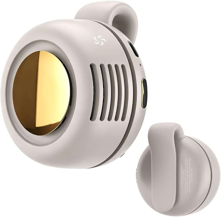 Tragbarer Clip Ventilator, Leiser Mini Ventilator ohne Flügel, mit 3 Geschwindigkeiten & 360° Drehba