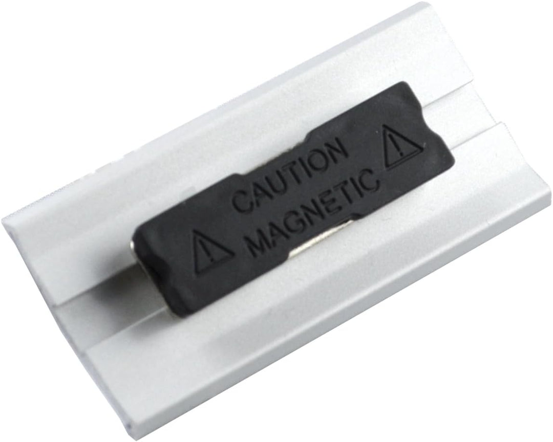 10 Stück Aluminium Namensschilder mit Magnet Komplettset, Silber Leichtemtall, mit extra starkem 3-f