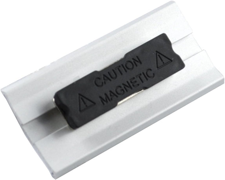 10 Stück Aluminium Namensschilder mit Magnet Komplettset, Silber Leichtemtall, mit extra starkem 3-f