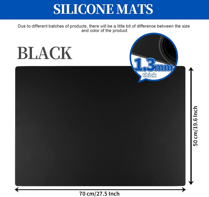 FANDAMEI 70x50 cm Grosse Silikonmatte mit Aufbewahrungsbeutel, Silikonfolie Bastelmatte Silikon Unte