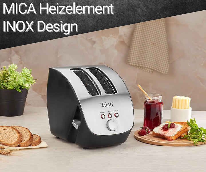 Edelstahl Toaster | 2 Scheiben Toaster | Design Toaster | Schräg Ttoaster | Toastautomat | Röstautom