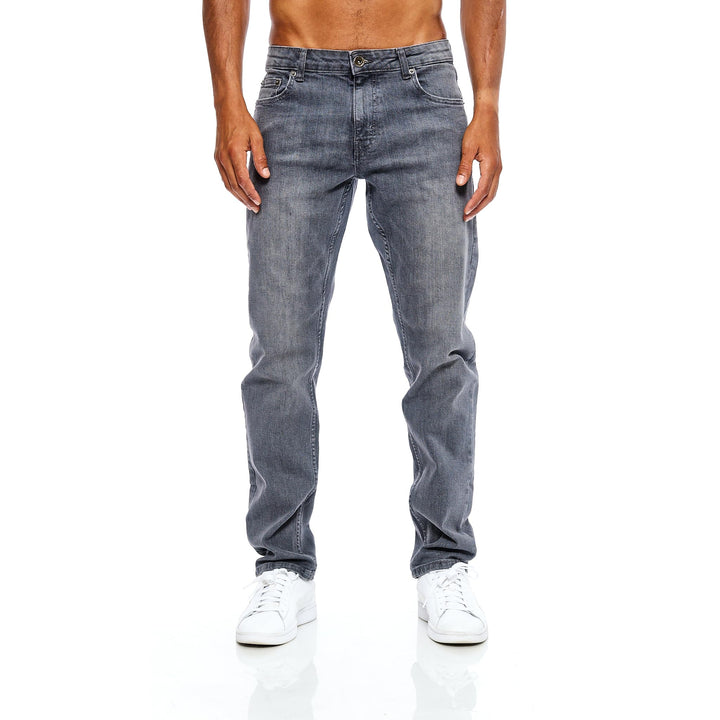 JEEL Herren-Jeans - Regular-Fit Straight-Cut - Stretch - Jeans-Hose Basic Washed 29W / 32L 04-grau,