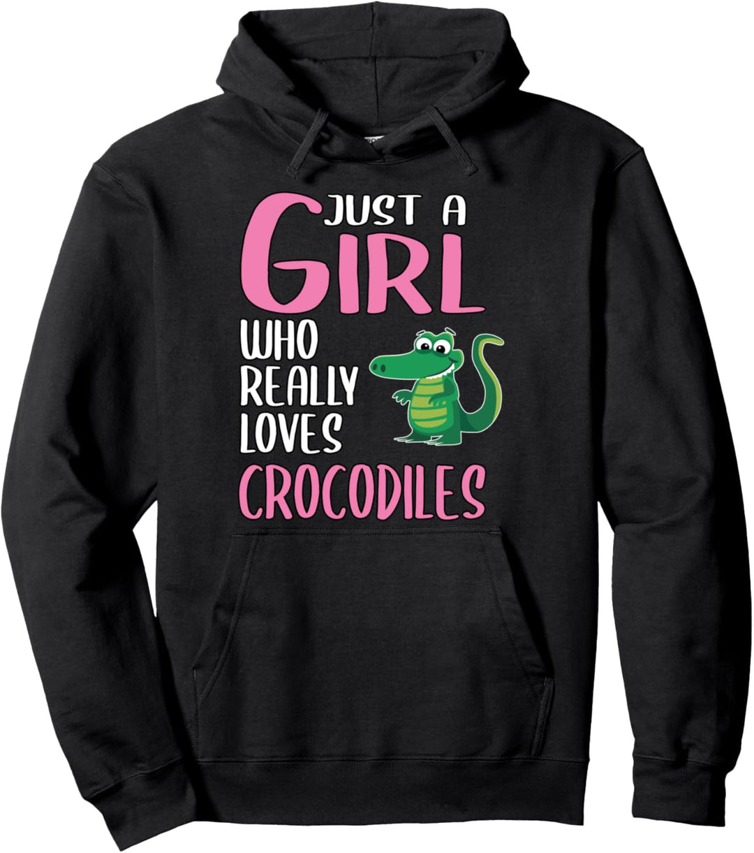 Damen Just A Girl Krokodil Geschenk Krokodil Pullover Hoodie