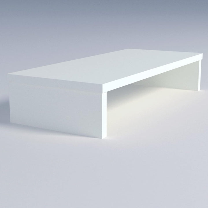 Henor Monitorständer TV-Bildschirmerhöhung in FSC® Holz 62 x 26.5 x 12 cm. Unterstützt 50 kg Weiss 6