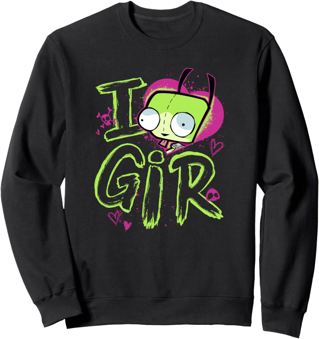 Invader Zim Valentine's Day I Love Gir Sweatshirt
