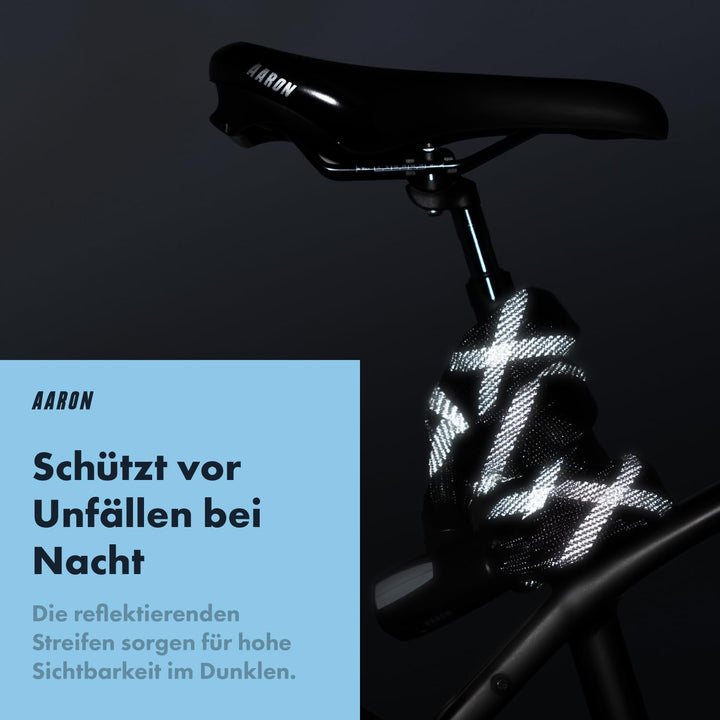 AARON Tank Fahrradschloss mit Schlüssel, 115cm langes, massives Kettenschloss aus Stahl und hoher Si