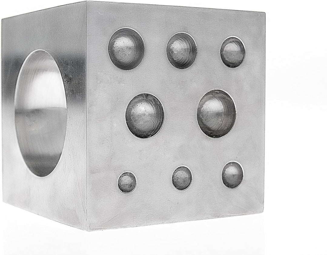 SE JT3403DS Klotzblock mit polierten Hartstahl-Hohlräumen, 5,1 x 5,1 x 5,1 cm 2 x 2 x 2", 2 x 2 x 2"