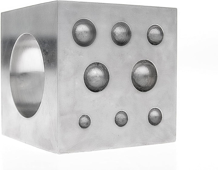 SE JT3403DS Klotzblock mit polierten Hartstahl-Hohlräumen, 5,1 x 5,1 x 5,1 cm 2 x 2 x 2", 2 x 2 x 2"