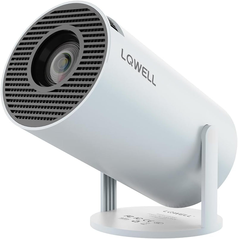 LQWELL® Beamer, Mini Projektor, unterstützt WiFi 6, BT5.0 mit 11.0 Android OS, Automatische Trapezko