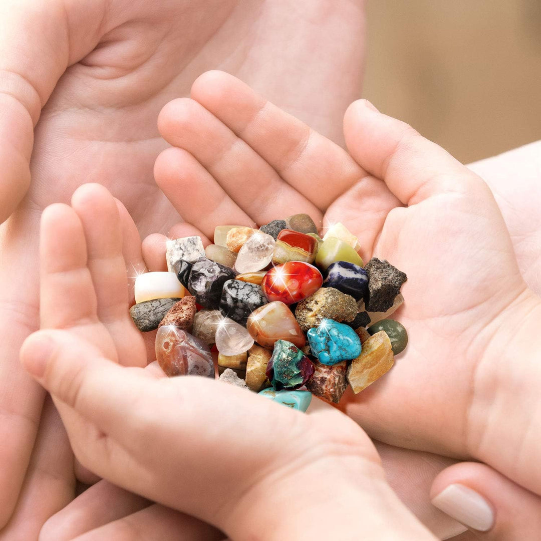 Edelsteine Set für Kinder - Sammeln 48 Stück Kristalle - Perfekt Kindergeburtstag Mitgebsel Gastgesc