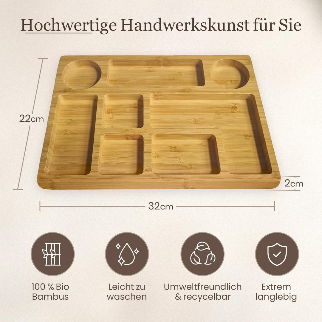 Lukata Snackbrett – Kleines Wurstbrett für Snacks, Käse und Vorspeisen – langlebige Servierplatte au