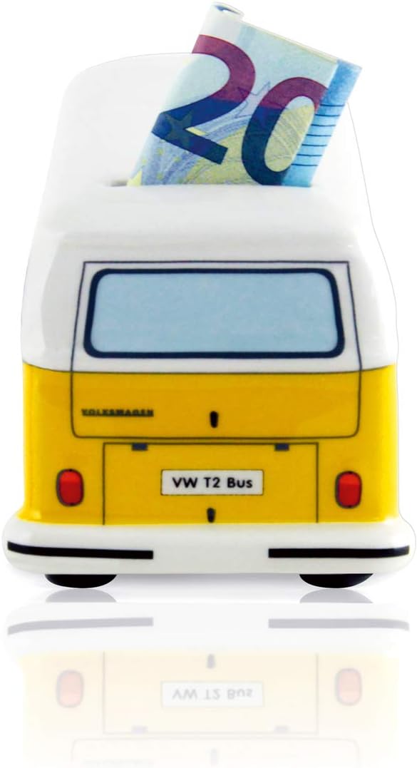 BRISA VW Collection - Volkswagen Spar-Büchse-Schwein-Dose im T2 Bulli Bus Design (Classic Bus/Orange