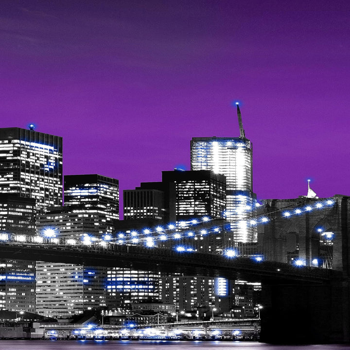 Runa Art Bild New York City Wandbilder auf Vlies Leinwand 5 Teilig Wanddekoration Wohnzimmer Büro 00