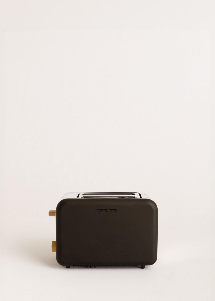 CREATE/PACK TOAST RETRO + KETTLE RETRO M/Schwarzer Toaster mit schwarzem Wasserkocher/Wasserkocher 1