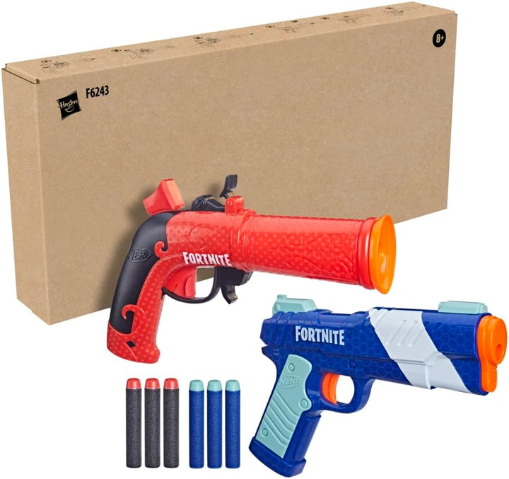 Nerf Fortnite Dual Pack, enthält 2 Fortnite Blaster und 6 Nerf Elite Darts
