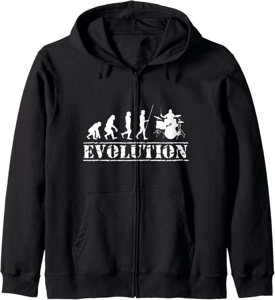 Evolution Spieler Drummer Schlagzeuger Musik Trommel Drums Kapuzenjacke