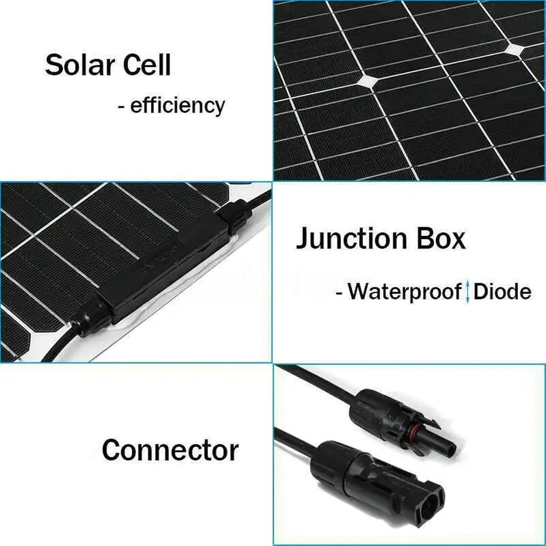 18 V 15W Kleines Solarpanel Flexible Kit für Batterieladung, Wohnmobil, Überwachungskamera, Off -Git