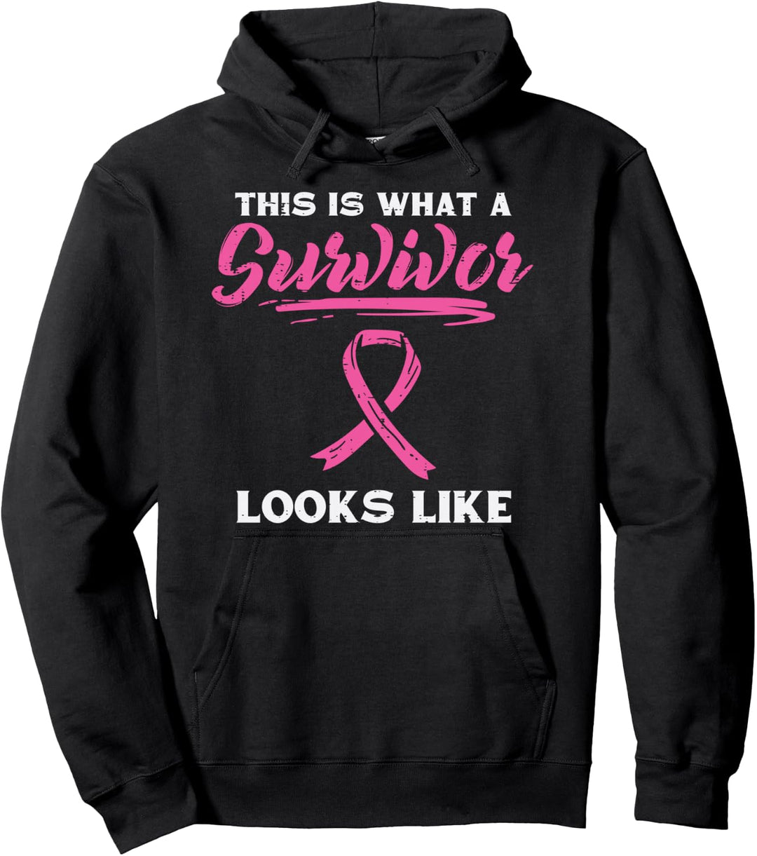 Wie ein Überlebender aussieht Brustkrebsbewusstsein Frauen Pullover Hoodie